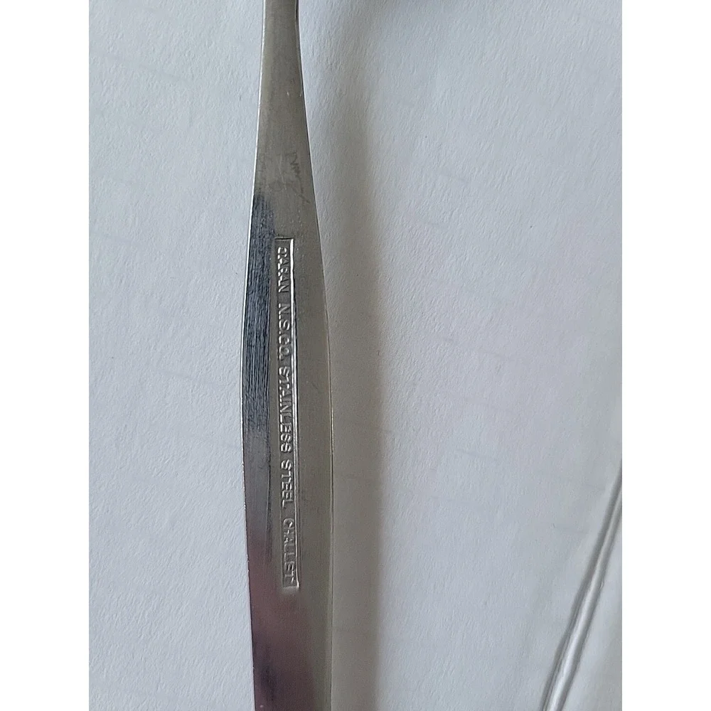 N.S. Co. National Stainless Challet Japan 7 Ice Tea Spoons
